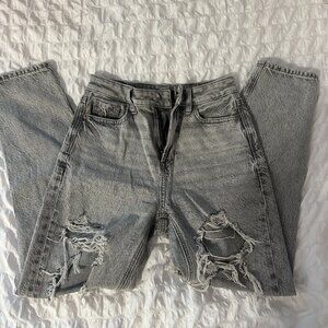 Women's American Eagle Ripped Mom Jeans